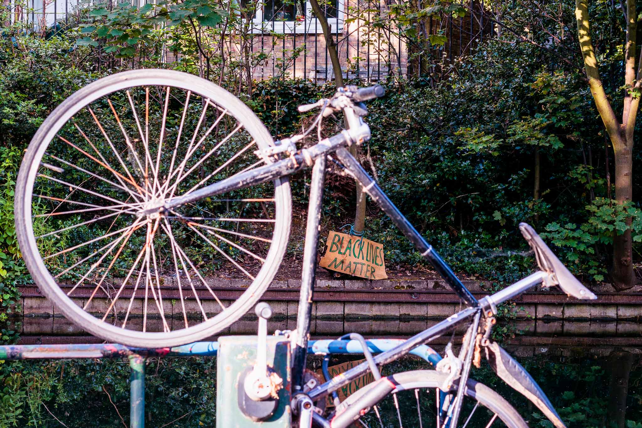 Taken on a canal near Victoria Park, London.